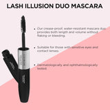 Colorbar Duo Mascara, Carbon Black, 4ml | Lengthening | Volumizing | Smudge-proof and waterproof