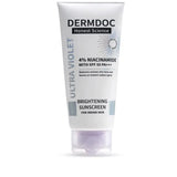 DERMDOC 4% Niacinamide Brightening Sunscreen with SPF 50 Sun Protection (60 gm) | Sunblock | Sunscreen for Oily Skin | PA +++ | UV Protection | Shine Free Formula