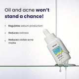 RE' EQUIL Skin Clarifying Serum | 1% Salicylic Acid, 5% Granactive | Treats Active Acne, Prevents Breakouts, Regulates Sebum Production | 25 Ml