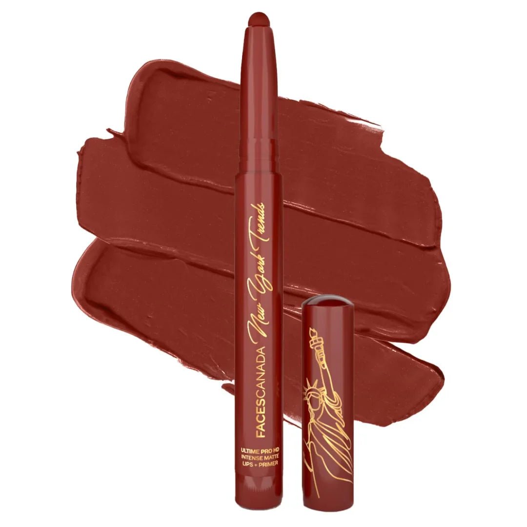 fc mattelips vibe check no6 - FACES CANADA Ultime Pro HD Intense Matte Lips + Primer - Paparazzi N07, 1.4g, Limited Edition | 9HR Long Stay | Primer Infused For Flawless HD Matte Finish | Intense Color | Lightweight - Looknstyle