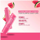 FACESCANADA Color Lip Balm - Watermelon 02, 4.5g | Pink Tint | 12HR Moisture | SPF 15 | Shea Butter, Vitamin C & E Enriched | Hydrating & Nourishing For Dry Chapped Lips | Softens Lips pack of 1