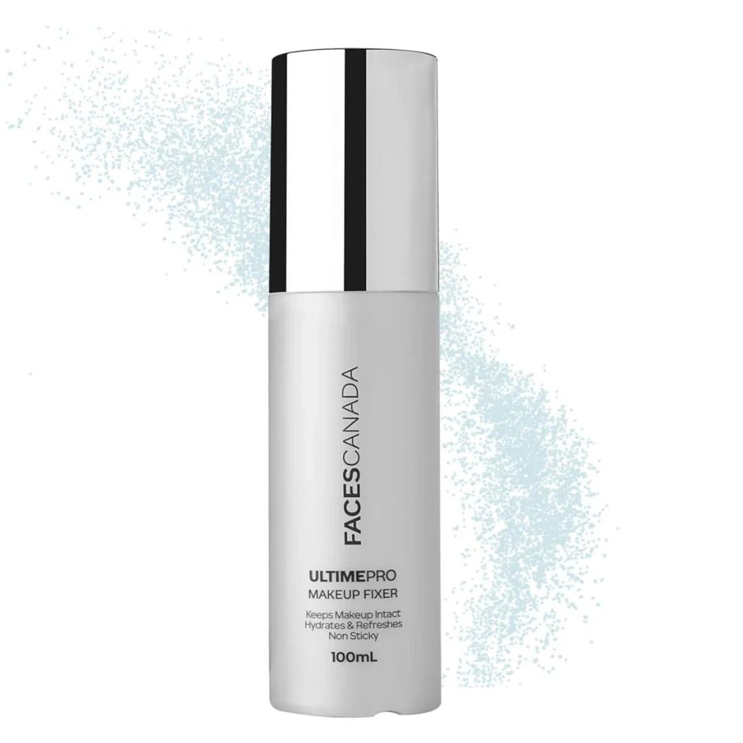 fcmkupfxr - FACES CANADA Ultime Pro Makeup Fixer, 100 ml | Long Lasting Makeup Setting Spray | Keeps Makeup Intact | Hydrates, Soothes & Refreshes Skin | Hyaluronic Acid & Vitamin E Enriched | No Alcohol - Looknstyle