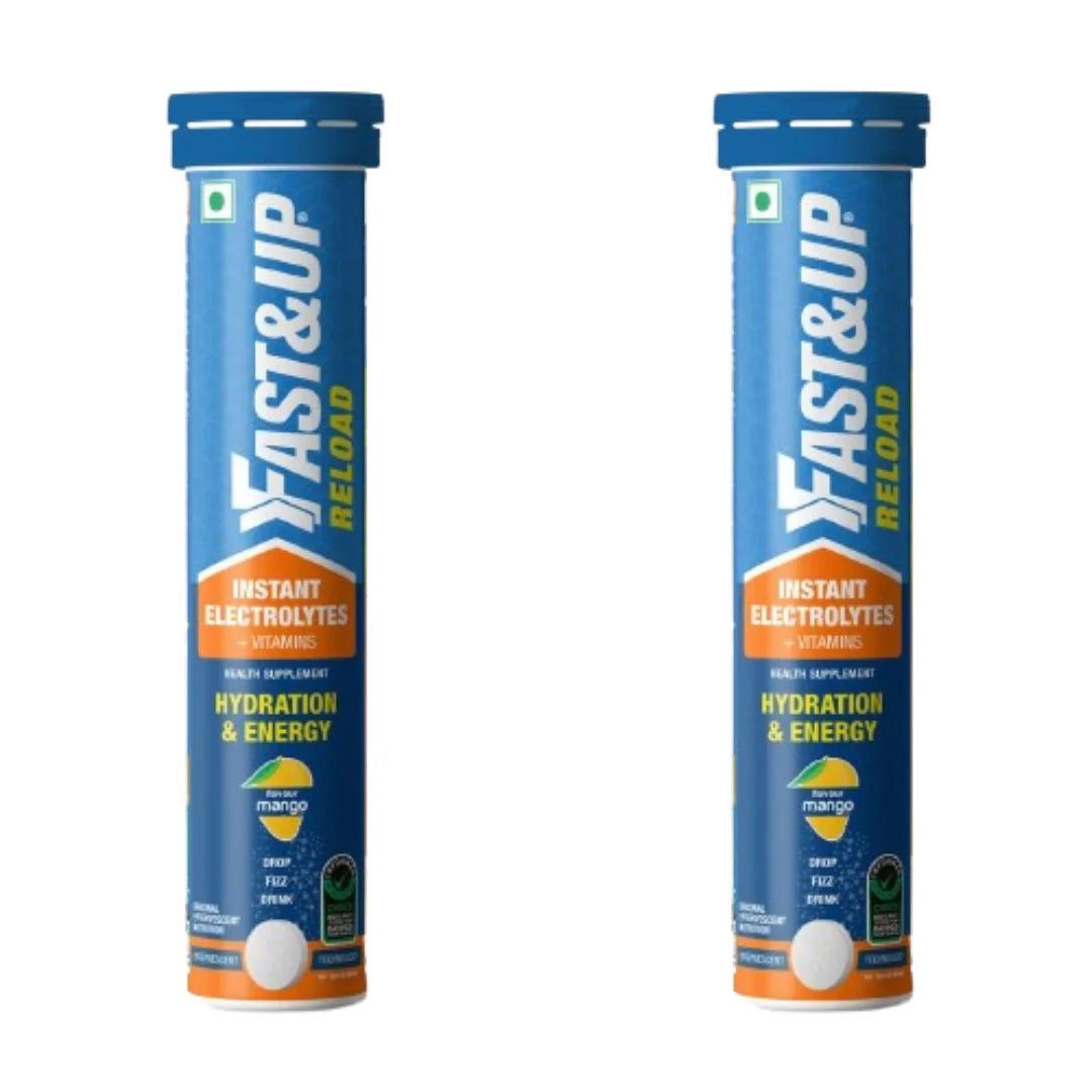 f&urldmng2 - Fast&Up Reload (5 Litres) Low Sugar energy drink for Instant Hydration - 20 Mango flavour (pack of 2) - Looknstyle