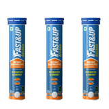 Fast&Up Reload (5 Litres) Low Sugar energy drink for Instant Hydration - 20 Effervescent Tablets Orange flavour (pack of 3)