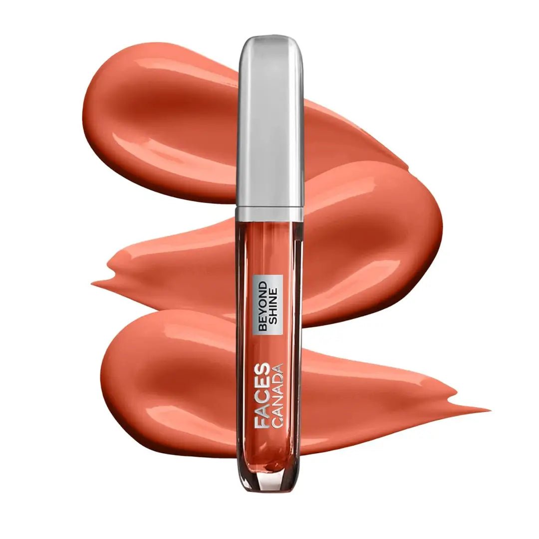 fc gloss04 - FACESCANADA Beyond Shine Lip Gloss - Twinster, 3ml | Lightweight Non - Sticky Luxurious Texture For Glossy Lips | Instant Shine | Fuller, Supple & Plump Lips | Macadamia Oil For Hydration - Looknstyle