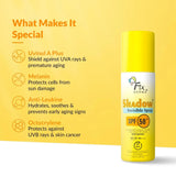 Fixderma Shadow SPF 50+ PA+++ Invisible Spray | Ultra Lightweight Transparent Sunscreen | Water Resistant Broad Spectrum UVA&UVB Sunscreen water resistant, spray for body, fluid sunscreen spray 50ml ( Pack of 1) - Deals999