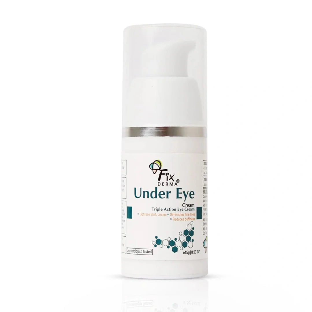 Fixderma Under eye cream | For Dark circles| Controls puffiness | Diminishes under eye ageing | Prevents fine lines | Sooths under eye| Youthful eyes | Safe & Effective cream| Paraben free - 15g - Deals999