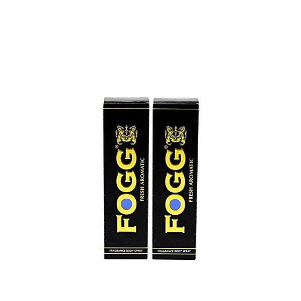 fogg8 - Fogg BLACK Fresh Aromatic Body Spray Deodorant - For Men, 120ml (Pack of 2) - Looknstyle