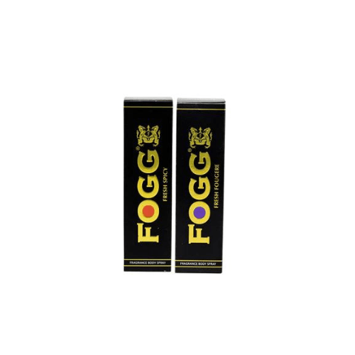 fog22 - Fogg Combo of Fresh Deodorant Spicy and Fougere Black Series For Men, 120ml (Set of 2) - Looknstyle