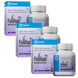 Follihair New By Abbott 30S Bottle (Pack Of 3) Tablet, 3 Count, 30 Capsules each