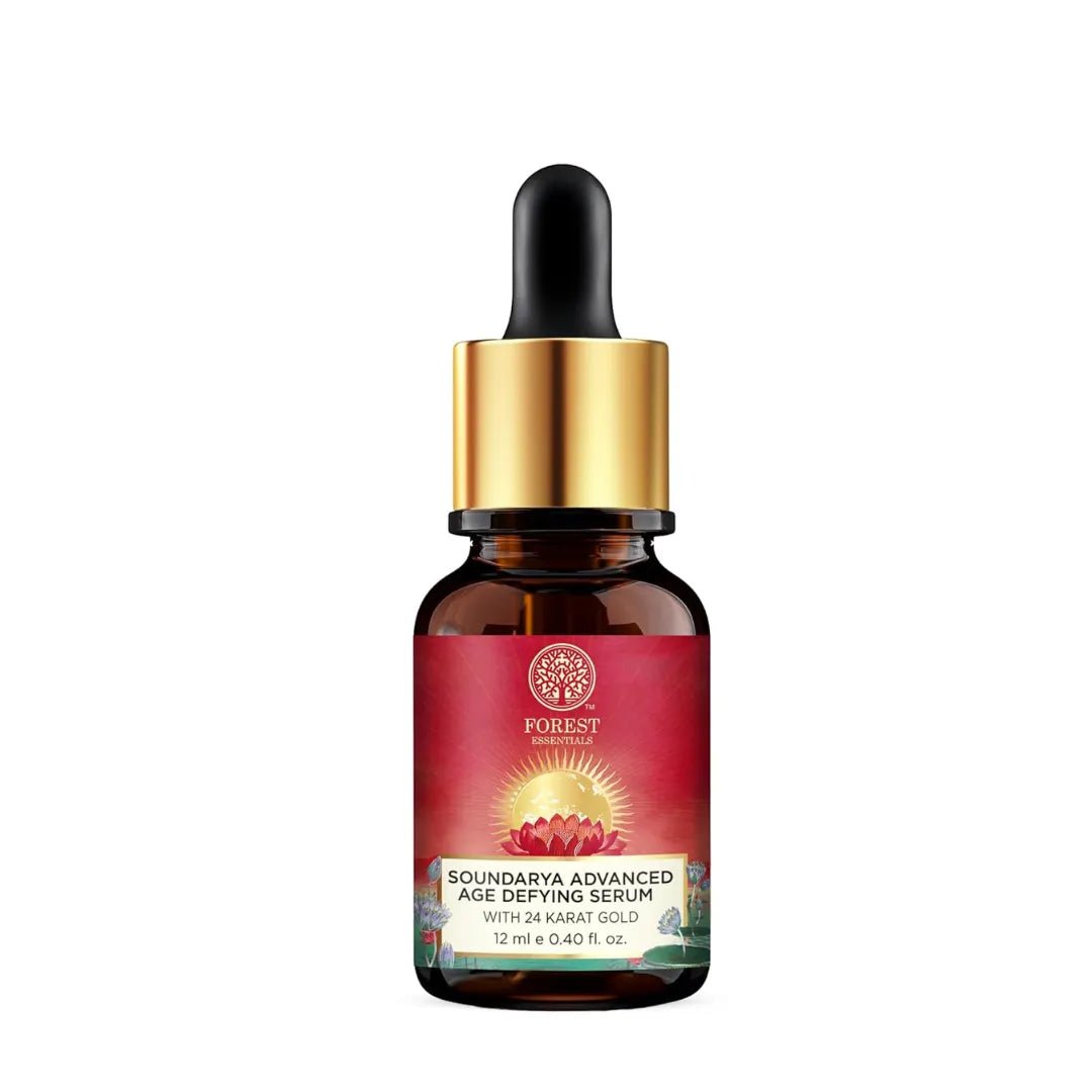 FORESTESSENTILA24KARATGOLDSERUM - Forest Essentials Soundarya Anti Ageing Serum with 24K Gold | Ayurvedic Face Serum for Clarity, Pigmentation, Firming & Toning the Skin | With Pure Gold. - Looknstyle