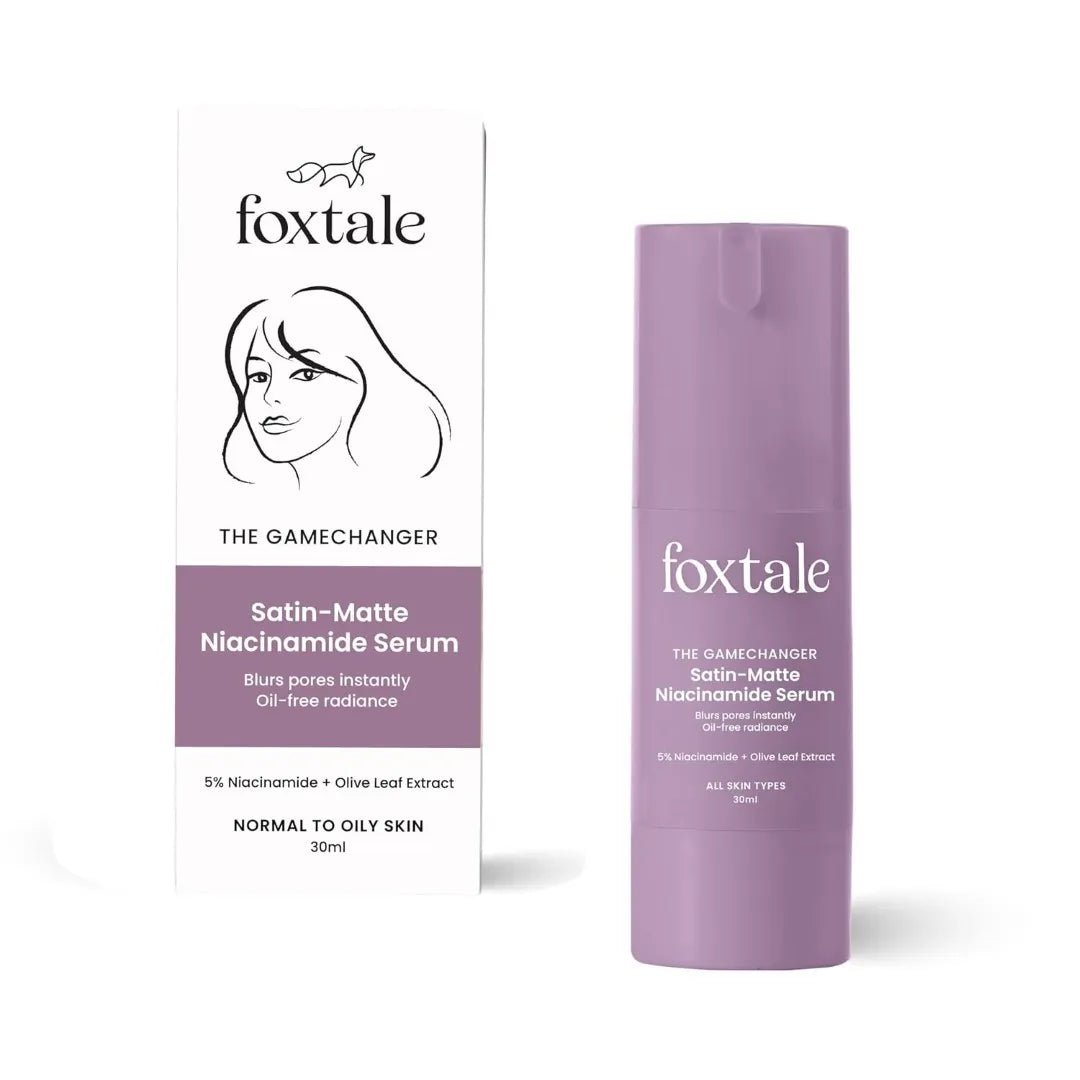 ftniasrm - Foxtale Satin Matte 5% Niacinamide Face Serum | Fades Blemishes & Acne Marks | Reduce Dark Spots | Controls Oil and Brightens Skin | Lightweight & Non - sticky | All Skin Types | Men & Women - 30ml - Looknstyle