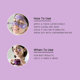 ftradmask - Foxtale Skin Radiance Mask De - tan Face Pack, Clay Mask with Lactic Acid, Brazilian Purple Clay for Brightening, Cleans Pores, Removes Blackheads, Men & Women, All Skin Types, 75g - Looknstyle