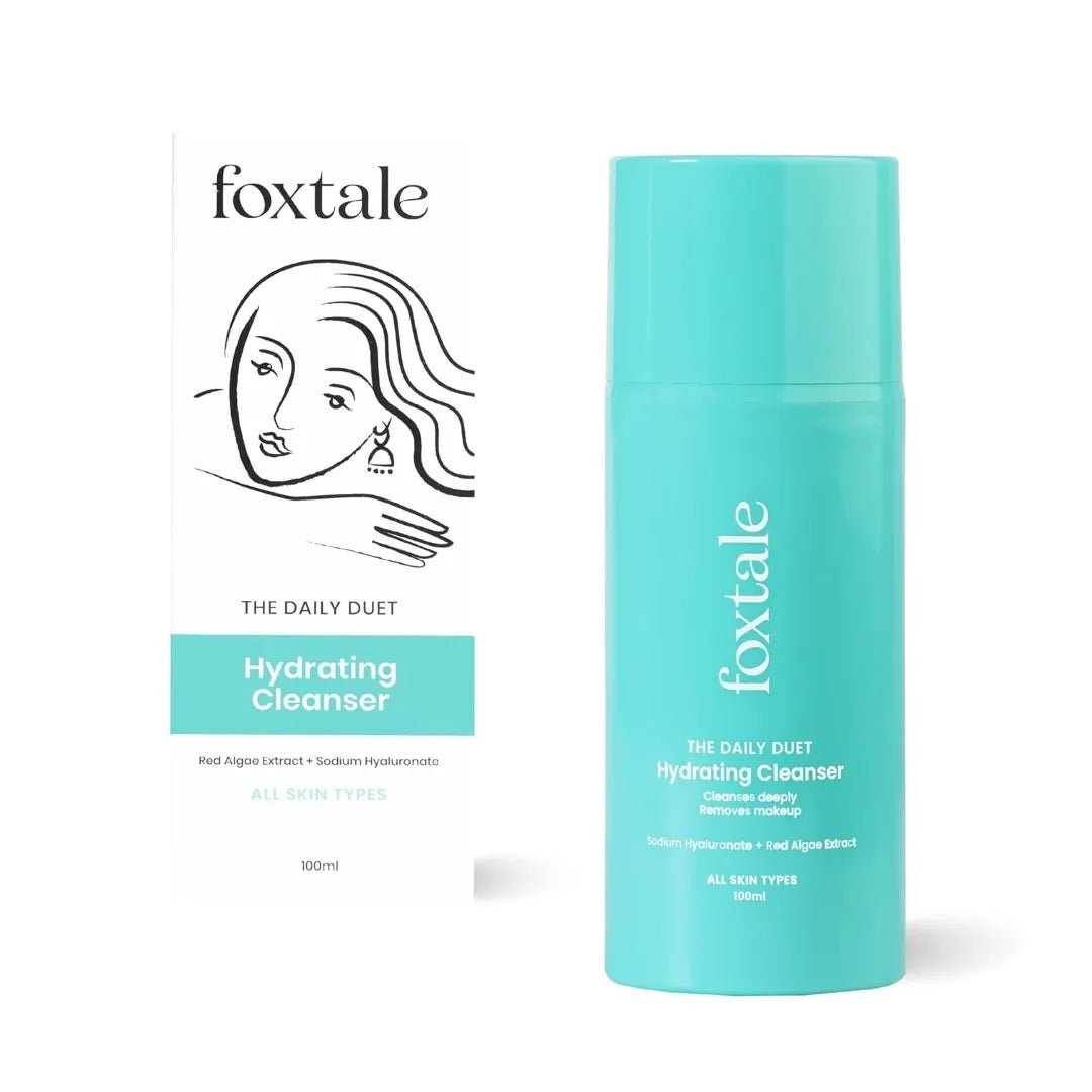 fthydcl - FoxTale The Daily Duet Gentle Hydrating Face Wash And Makeup Remover|Hyaluronic Acid And Red Algae Extract|Cleanser For Dry,Normal,Oily And Sensitive Skin|Pore Cleansing&Dirt Control|Men&Women|100 Ml - Looknstyle