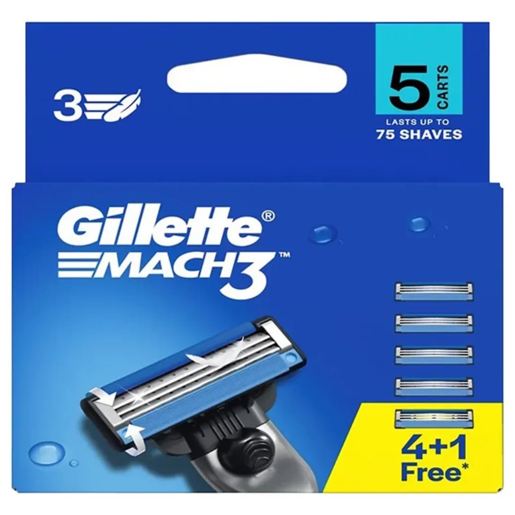 gilrz-Gillette Mach 3 Cartridge, 5 Count (4+1 Free)-Looknstyle