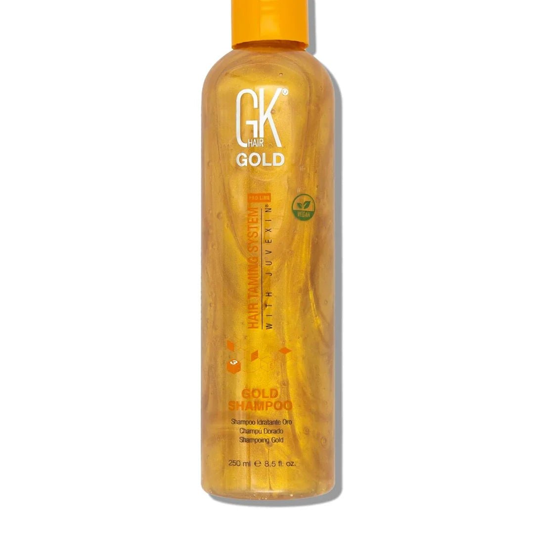 Gkshampoo - GK Hair Global Keratin Gold Shampoo And Conditioner 250ml With Free Argan Oil Serum 10ml For Hair Moisturizing Shine And Protection With Argan Oil, Shea Butter, Natural Oils - Looknstyle