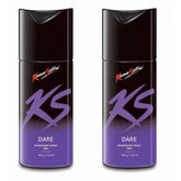 ksdr2 - KS Kamasutra Dare Deodorant Spray For Men - 150ml (Pack of 2) - Looknstyle