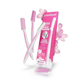 evor1 - LetsShave Evior Reusable Face Razor for Women Facial Hair - 3 Razors | Instant & Painless Hair Removal | For Eyebrows, Upper Lip, Forehead, Peach Fuzz, Chin and Sideburns | Dermaplaning Tool - Looknstyle