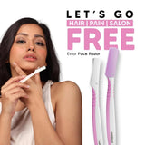 evor1 - LetsShave Evior Reusable Face Razor for Women Facial Hair - 3 Razors | Instant & Painless Hair Removal | For Eyebrows, Upper Lip, Forehead, Peach Fuzz, Chin and Sideburns | Dermaplaning Tool - Looknstyle