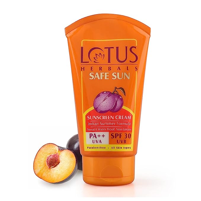 lotusspf50 50 ml - Lotus Herbals Sunscreen SPF 30 - 50 Grams Cream - Looknstyle