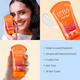 Lotus Herbals Safe Sun Sunscreen Cream , Black Plum Extract| Suitable For Indian Summer Formula | SPF 30 and PA++ (50g)