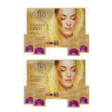 Lotus Herbals Radiant Gold Cellular Glow 1 Facial Kit | With 24K Gold leaves | For Skin Glow | All Skin Types | 37g