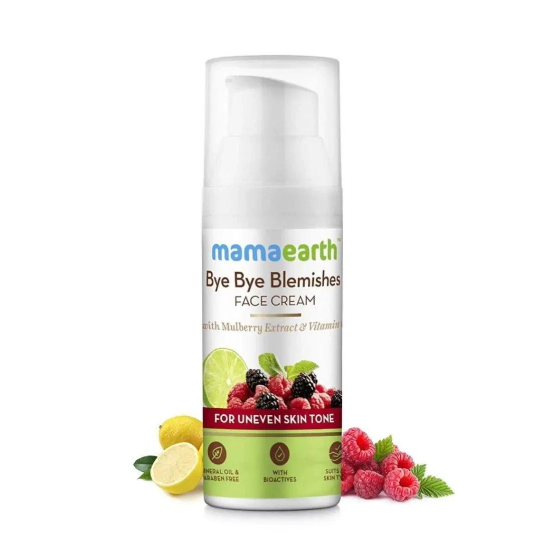 bbbfc-1 - Mamaearth Bye Bye Blemishes Face Cream With Mulberry Extract & Vitamin C (30g) - Looknstyle