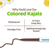mewbkjl - Mamaearth Long Stay Colored Natural Kajal stick For 11 Hour Long Stay - Woody Brown - 0.35 G - Looknstyle