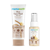 Mamaearth Rice facewash - 100ml and Rice Water Dewy Active Serum - 50ml - Deals999