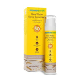 mercdwsns - Mamaearth Rice Water Dewy Sunscreen with Rice Water & Niacinamide 50 g | SPF 50 - Looknstyle