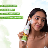 ubffw1 - Mamaearth Ubtan Foaming Face Wash with Turmeric and Saffron for Tan Removal (150ml) - Looknstyle