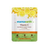 mevtcstmsk - Mamaearth Vitamin C Bamboo Sheet Mask with Vitamin C & Honey for Skin Illumination (25g) - Looknstyle