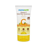 mamadgspf50pa-1 - Mamaearth Vitamin C Daily Glow Sunscreen SPF 50 PA+++, No White Cast with Vitamin C & Turmeric for Sun Protection & Glow - Looknstyle