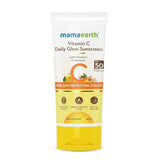 mamadgspf50pa-2 - Mamaearth Vitamin C Daily Glow Sunscreen SPF 50 PA+++, No White Cast with Vitamin C & Turmeric for Sun Protection & Glow - Looknstyle