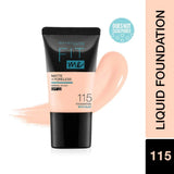 mnyfoud-115 - Maybelline New York Fit Me Matte+Poreless Foundation 18 ml - 115 Ivory - Looknstyle