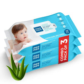 mee5 - Mee Mee Baby Gentle Wet Wipes with Aloe Vera extracts, 72 counts, Pack of 3 - Looknstyle