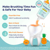 Chicco Toothpaste for 1Y to 6Y Baby, Mixed Fruit Flavour, Fluoride-free, Preservative-free, Cavity Protection (50g)