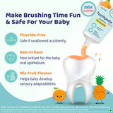 Chicco Toothpaste for 1Y to 6Y Baby, Mixed Fruit Flavour, Fluoride-free, Preservative-free, Cavity Protection (50g)