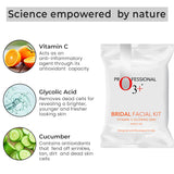 O3 bridal vitcfacialkit - O3+ Bridal Facial Kit Vitamin C for Glowing Skin and Radiant Complexion Suitable for All Skin Types (44g+103ml, Single Use) - Looknstyle