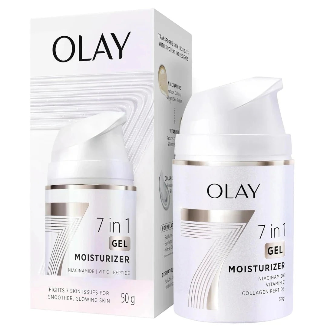 Olay 7in1 Ultra - light Gel Moisturizer | Niacinamide, Vitamin C, Collagen Peptides (50g) - Deals999