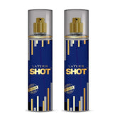 lapasde2 - Layer'r Shot Gold Passion Deodorant Body Spray For Men - 135ml (Pack of 2) - Looknstyle