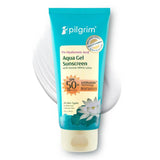 Pilgrim 1% Hyaluronic Acid Sunscreen Gel | Sunscreen SPF 50 +++ for men and women with Korean White Lotus | Broad spectrum, Non - greasy, No white cast & Prevents Tanning | All skin types | 50 gm - Deals999