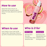 PLIX - THE PLANT FIX Guava & Roses Glow Fat Water Toner Serum | 2-in-1 Toner serum