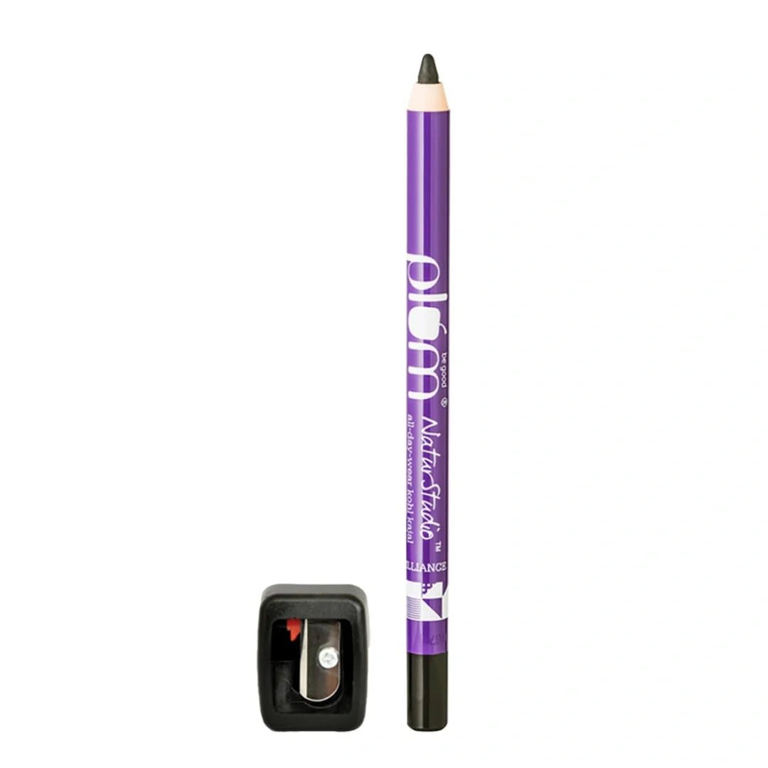 plumper - Plum Naturstudio All - Day - Wear Kajal | Water & Smudge - Proof | 24 - Hour Long Stay | Intense Matte Black | Gel Finish | 2 - In - 1 Kajal & Eyeliner | Suitable for Sensitive Eyes & Contact Lenses | Includes Sharpener | 1.2g - Looknstyle