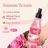 Plum BodyLovin' Feelin' So Rose Body Mist | Long Lasting Floral Fragrance For Women With Fresh Floral, Rose & Musk | High On Fun | Travel-Friendly Perfume Body Spray 150 ml