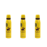 plodowmn8 - Beverly Hills Polo Club No.8 deodorant for women 150ml (pack of 3) - Looknstyle