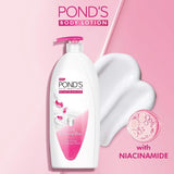 pond1 - POND's Moisturizing Body Lotion, 600Ml, For Silky Soft, Smooth, Radiant Skin, With Niacinamide, 3X Moisturization, Lightweight, Non - Sticky, Quick Absorbing - Looknstyle