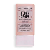 Revolution Bright Light Blush Drops Pink Rosie, Hydrating, Radiant, Hyaluronic acid, Sun - kissed look, Universal shade, every skin tone, Lightweight formula, 23ml - Deals999