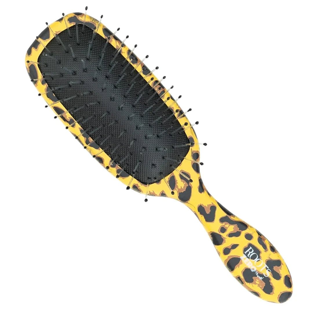 ROOTSBRUSHRZTR-AN - ROOTS Zero Tangle Paddle Hair Brush | Flexi Cushion Base | Soft yet Firm Bristles | Damage - Free Detangling on Sensitive/Wet/Dry Hair | For Men & Women | Length - 7 Inch, Model No - RZTX - AN - Looknstyle