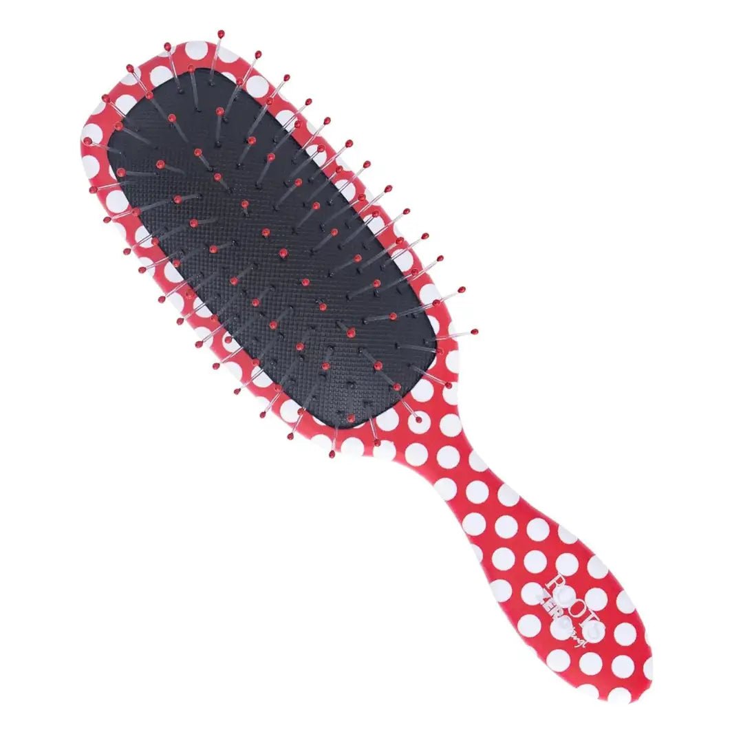 ROOTSBRUSHRZTX-RP - ROOTS Zero Tangle Paddle Hair Brush | Flexi Cushion Base | Soft yet Firm Bristles | Damage - Free Detangling on Sensitive/Wet/Dry Hair | Length - 7.08 Inch, Model No - RZTX - RP - Looknstyle